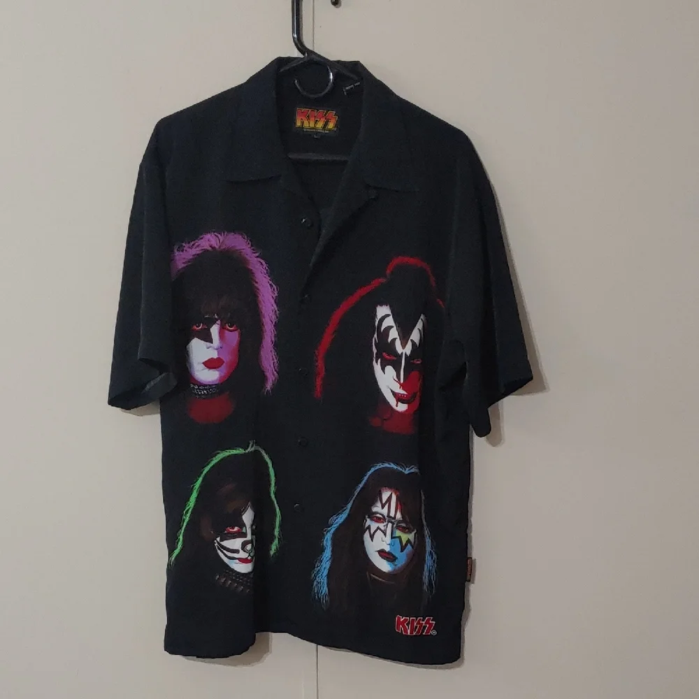 Vintage Y2K KISS Button Down 2001 Shirt Men's Size L - Picture 1 of 7